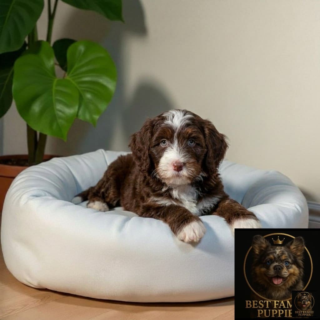 Cachorros Bernedoodle Miniatura Chocolate — con garantía de pureza