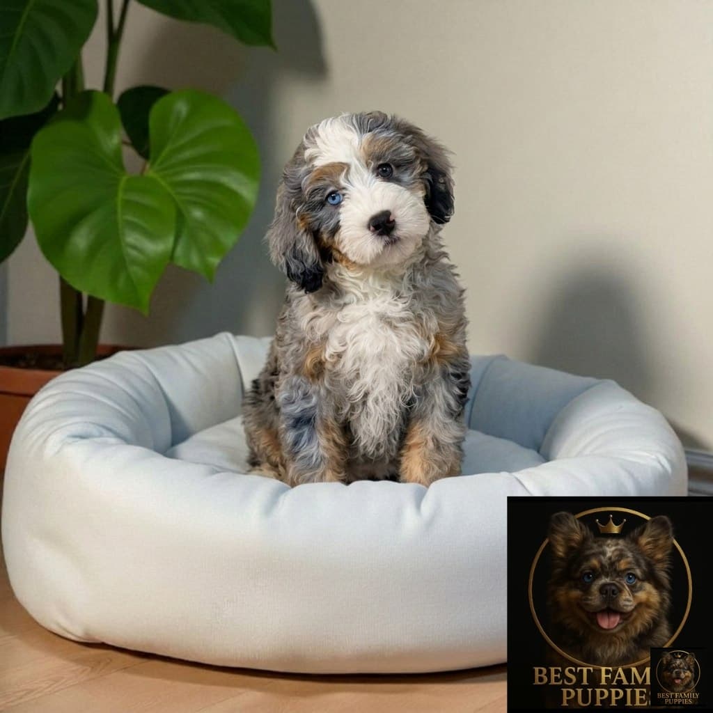 Cachorros Bernedoodle Miniatura Merle — con garantía de pureza