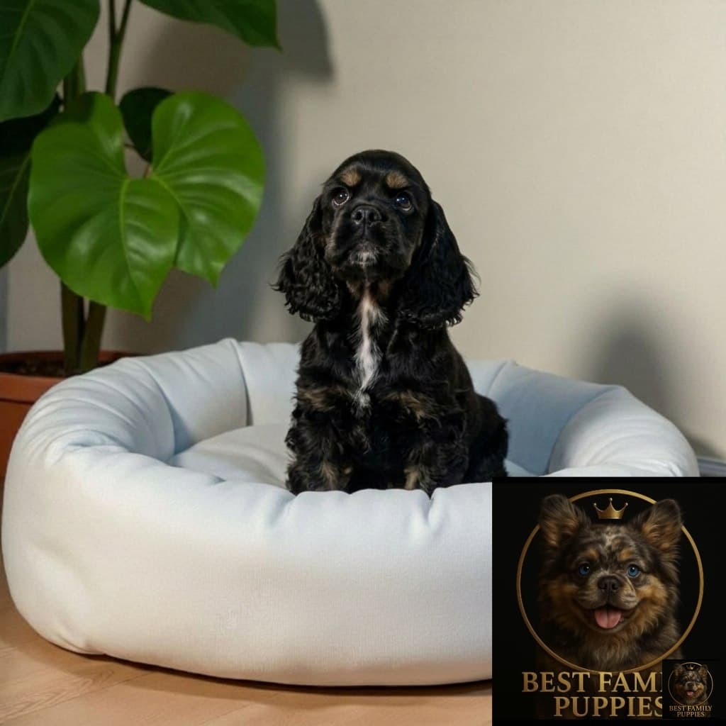 Cachorros Cocker Spaniel Americano Tradicional Negro — con garantía de pureza