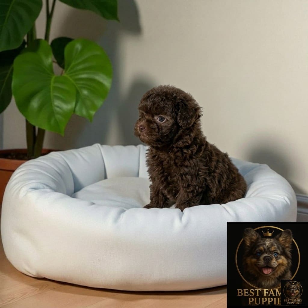 Cachorros French Poodle Chocolate Miniatura — con garantía de pureza