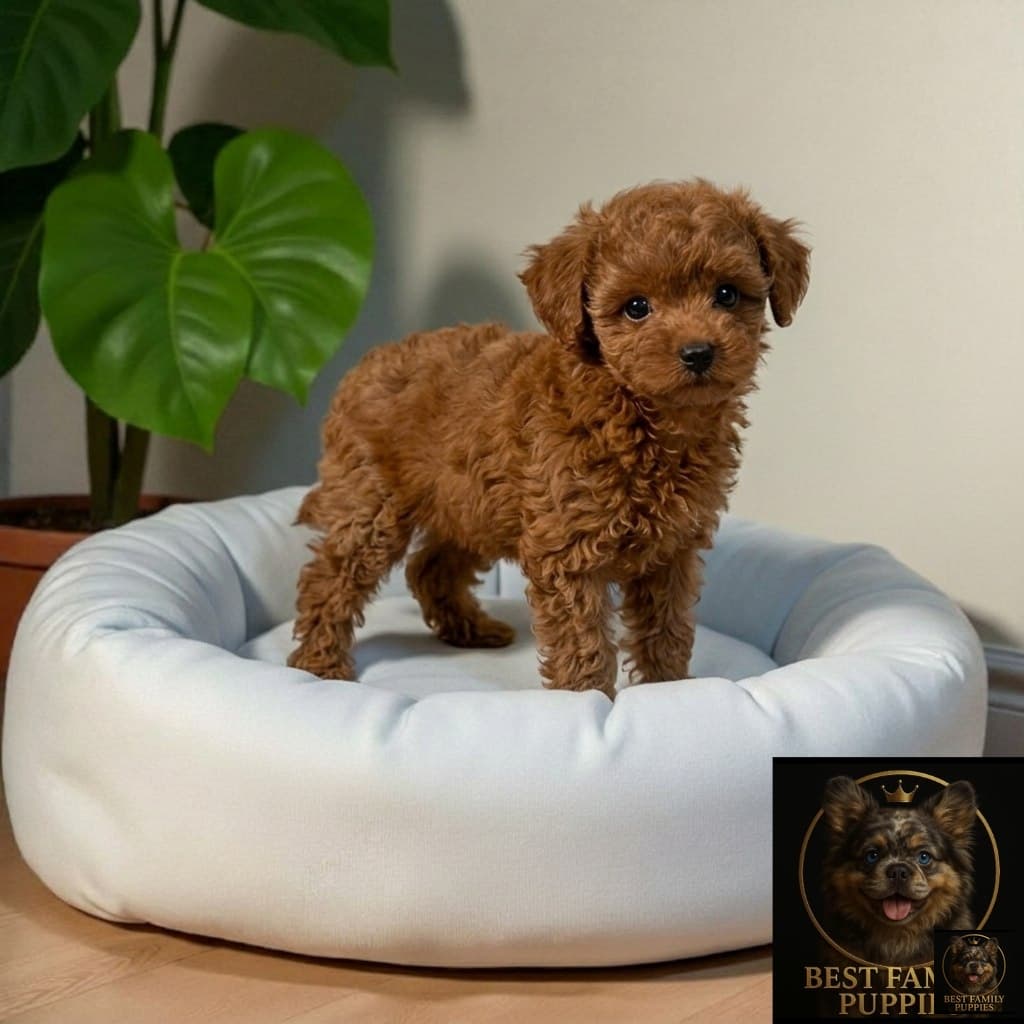 Cachorros French Poodle Red Miniarura — con garantía de pureza