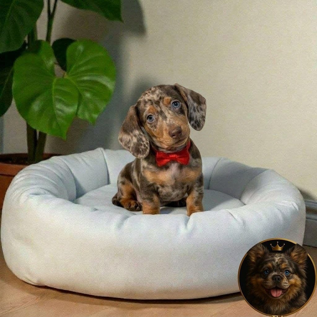 Cachorros Salchicha Miniatura Arlequín Chocolate — con garantía de pureza
